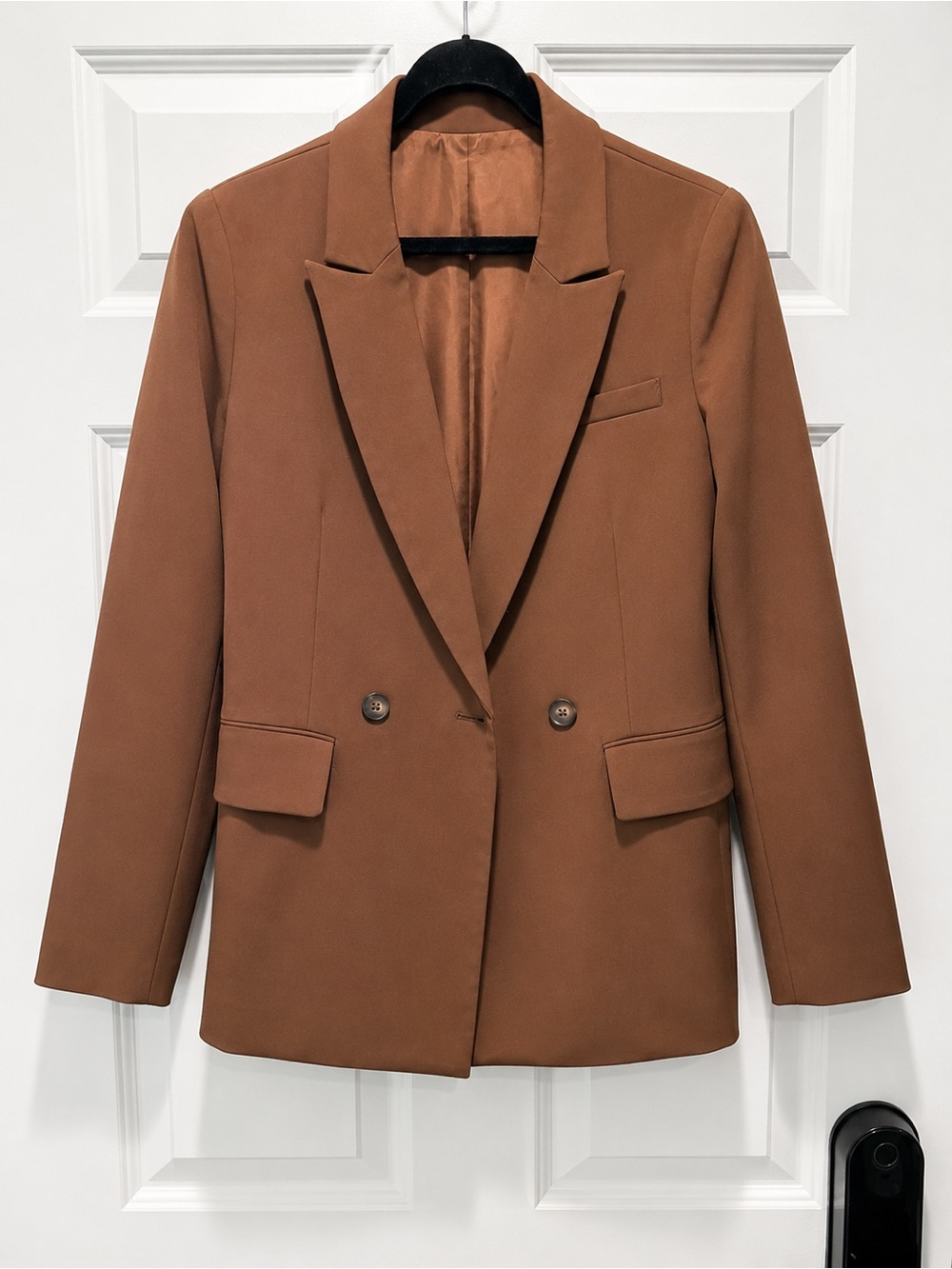 Women's Double-Breasted Tailored Blazer - Brown